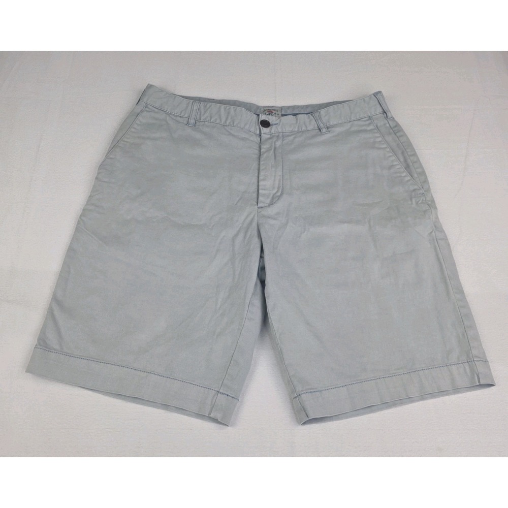 Faherty Chino Shorts Mens Size 33 Light Blue Gray Cotton Blend Stretch 9" Inseam